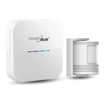 GreenBlue GB212 Bezvadu ieejas signālierīce, kustības sensors 52 melodijas, balta, 230V, max. 8 sensori