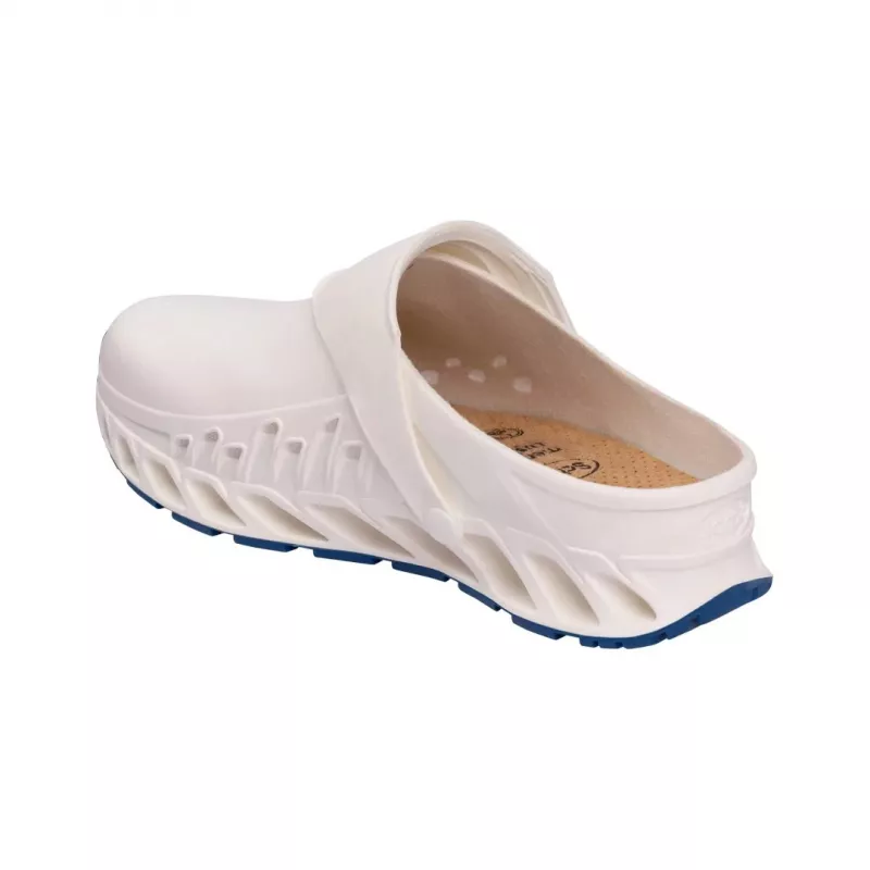 Koka tupeles Mobilex Evoflex unisex baltas EU 46 (UK 11) — sintētiska virsa, mikrošķiedras odere, 4 cm papēdis
