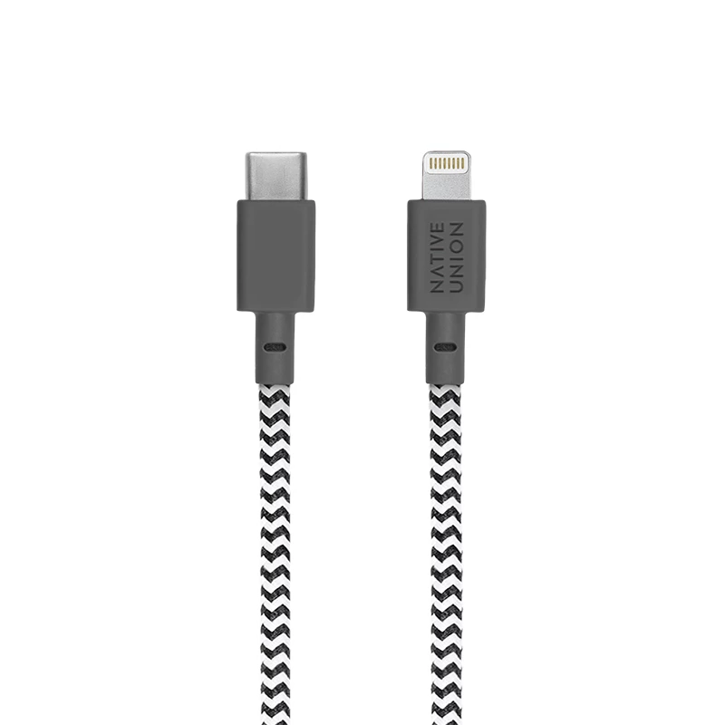Lightning kabelis native union NCABLE-KV-CL-ZEB 3 m Lightning uz USB-A Melns Balts 140 g