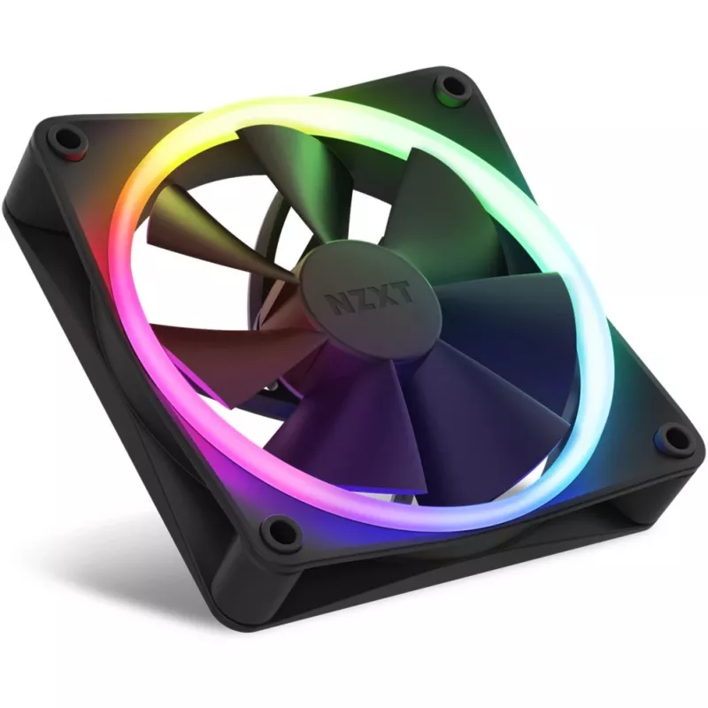 NZXT F120 RGB 120mm ARGB korpusa ventilatoru trīskāršais komplekts - melns