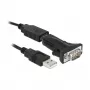 Seriālais kabelis DeLOCK 66286 USB Type-A DB-9 melns 0,8 m