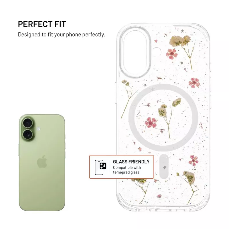 Fiksēts MagBloom | Aizmugurējais vāciņš | Apple | iPhone 17 | TPU | Plūmju rozā