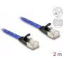 Tīkla kabelis DeLOCK RJ45 plakans Cat.6A 2m zils