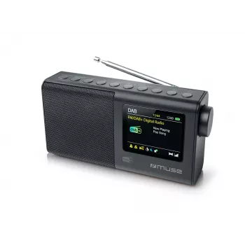 Pārnēsājams radio muse M-117 DB — DAB/DAB+/FM, 3W RMS, 2.8 collu TFT, ārējā antena, 3,5 mm ligzda, 0,3 kg, melns