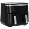 Karstā gaisa friteris Severin FR 2453 Double 3.25 L 2850 W melns sudrabains