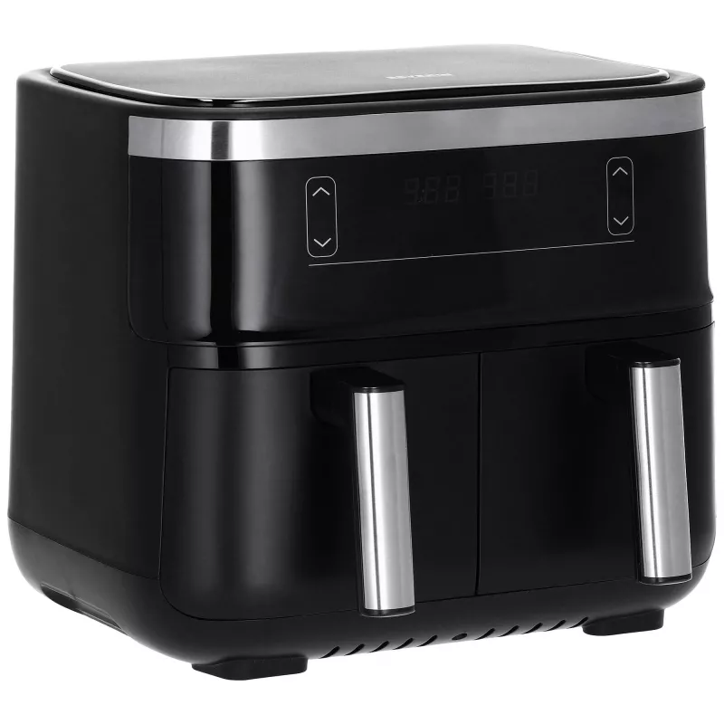 Karstā gaisa friteris Severin FR 2453 Double 3.25 L 2850 W melns sudrabains