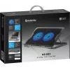 Piezīmjdatora dzesēšanas paliktnis DEFENDER NS-503 līdz 43,2 cm (17 collu) portatīvajiem datoriem, 2 ventilatori, USB barošana, melns