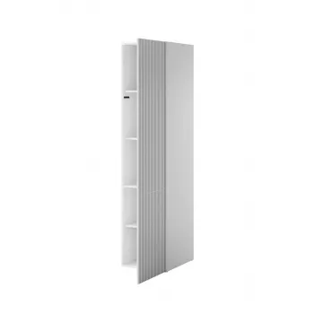 Garderobes skapis cama meble PAFOS 1D 45x55.5x198.5 cm balts matēts, 4 plaukti