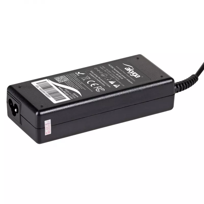 Barošanas adapteris/invertors Akyga AK-ND-04 portatīvajiem datoriem, iekštelpām 90 W, ieeja 100–250 V, melns