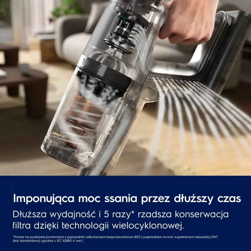Electrolux EP82AB25UG nūjas putekļsūcējs/elektriskā slota Baterija Sausā Cikloniskais Bez maisiņa 0.4 L 100 W Pelēks