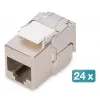 Digitus CAT 6A kompaktais keystone modulis, ekranēts, bezinstrumentu montāža, savienojums, 24 gab.