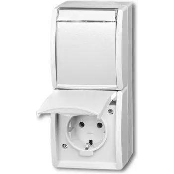 Busch Jaeger 20-02 EWN-54 kontaktligzda CEE 7/3 balta (2084-0-0714)