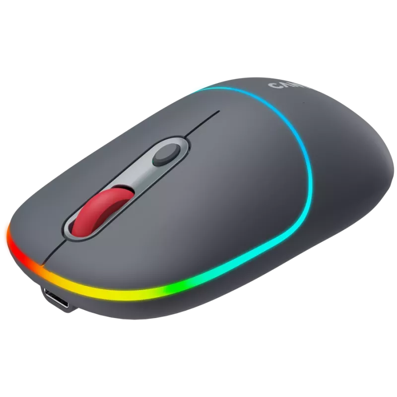 Canyon MW-22 2in1 RGB bezvadu pele - pelēka - Bluetooth/RF - 1.600 dpi - uzlādējama