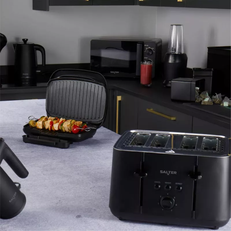 Salter EK5565MBLKFVDE Kuro 4-šķēlīšu tosteris