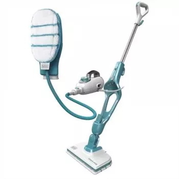 Tvaika mops Melns & Decker FSMH1351SM-QS — 1300 W, 0,5 l tvertne, 6 m vads, 9-in-1 cietām grīdām