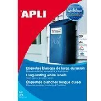 Laikapstākļiem izturīgas etiķetes agipa 12113, poliestera, 99,1 x 38,1 mm, pašlīmējošu etiķešu rullis