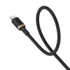 Baseus Dura USB Type A uz Type C 60 W ātrās uzlādes kabelis 2 m Melns, Zelts