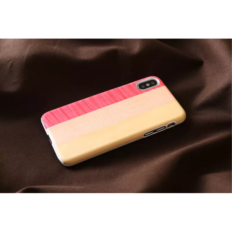 Viedtālruņa maciņš man and wood iPhone X/XS — rozā pīrāga balts