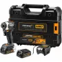 Bezvadu triecienatslēga DCF85ME2GT, 18 V, 1/4 inch, McLaren dizainā pelēka/melna, 2× POWERSTACK Li-Ion akumulatori 1,7 Ah, T STAK kastē
