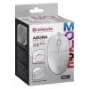 Vadu pele DEFENDER AZORA MB-24 — piemērota abām rokām USB optiskā, 1200 DPI, 3 izšķirtspējas režīmi, balta, 109×86×34 mm