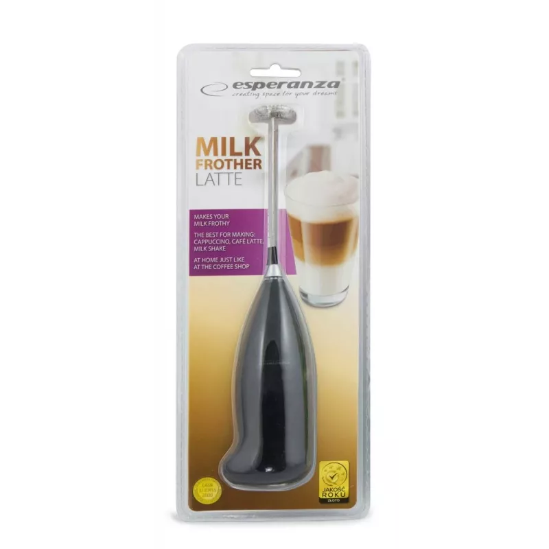 Esperanza EKF001K manuālais piena putotājs, latte, melns