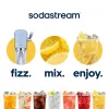 Sodas automāts SODASTREAM Art Blue Steel — 1 L plastmasas pudele, 60 L karbonators, 173×245×430 mm