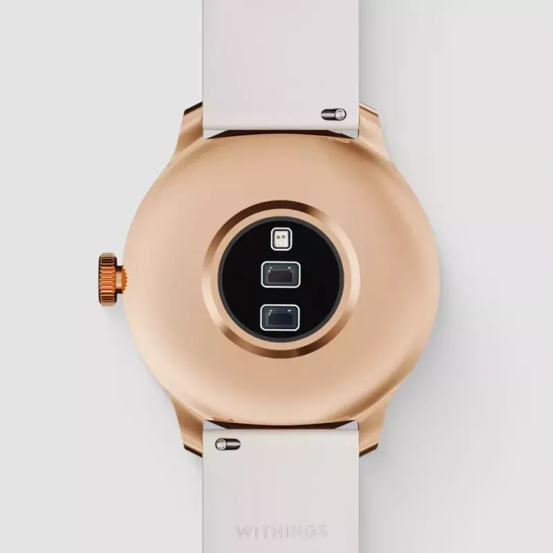 Hibrīda viedpulkstenis Withings ScanWatch Light zelts balts