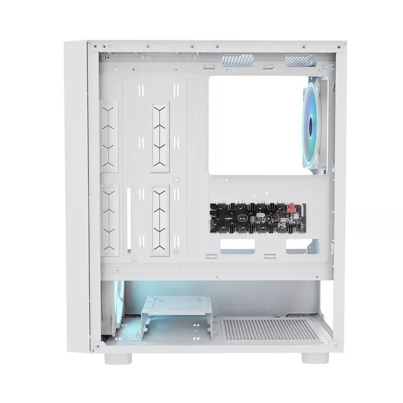 PC case MODECOM BREEZE ARGB Flow MIDI Melns — ATX, 3x140mm front + 1x140mm rear, tempered glass, USB-C