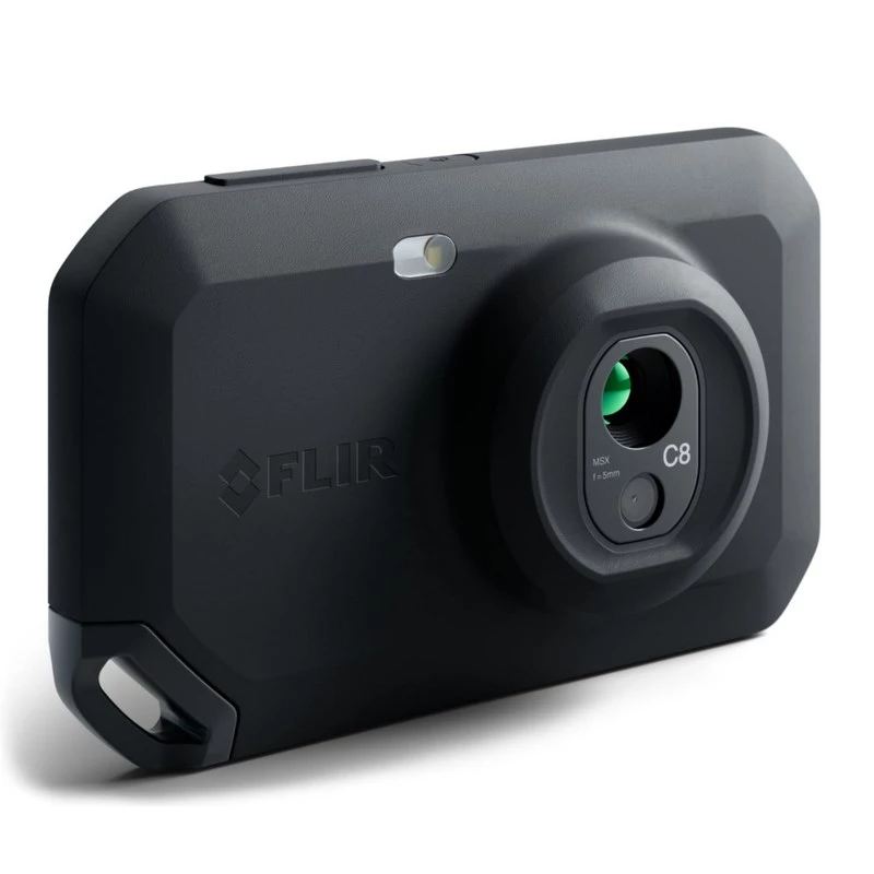 Termokamera FLIR C8, 320 x 240 px termiskais sensors, 3,5 collu LCD skārienekrāns, -20–450 °C, IP54, USB-C, 5 MP redzamās gaismas kamera