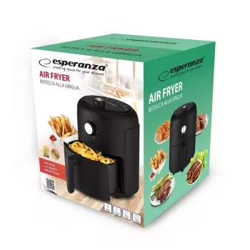 Karstā gaisa fritieris ESPERANZA EKA001, 2,6 L, 1000 W, 7 programmas, melns, kompakts galda modelis