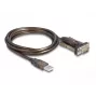 Adapteris USB 2.0 Type-A uz seriālo RS-232 D-Sub 9 pin tēviņu DeLOCK 62646