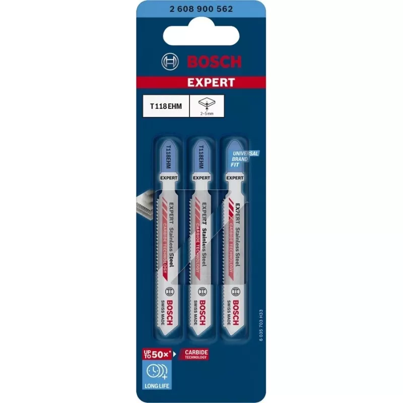 Bosch Expert T118 EHM finierzāģa asmens no karbīda, 3 gab.