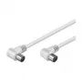 Wentronic Goobay antenas leņķa savienojuma kabelis, balts, 5 m - IEC/Coax spraudnis 90° IEC/Koax ligzda 90° (11522)