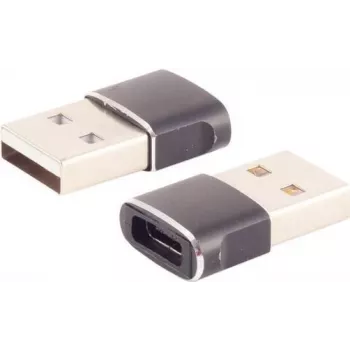 savienotāju adapteris ShiverPeaks BS14-05034 USB A uz USB C pelēks
