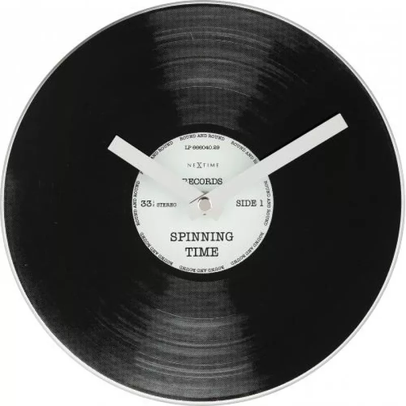 NeXtime pulkstenis 5163 Little Spinning Time, Ø20 cm, Siena, Melns