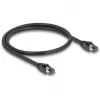 Delock - Savienojuma kabelis - RJ-45 (vīriešu) uz RJ-45 (vīriešu) - 50 cm - 7,5 mm - SFTP, PiMF - CAT 8.1 - Bezhalogēna, bezķēdes - Melns (80232)