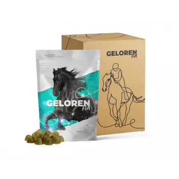 Papildbarība zirgiem CONTIPRO GELOREN Horse HA Locītavas 450 g — locītavu atbalsts ar hialuronskābi, cietā paciņā