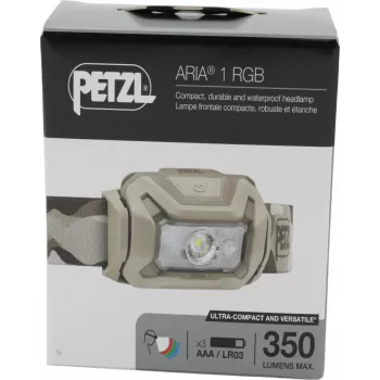 Petzl ARIA® 1 RGB camo galvas lukturis — Petzl E069BB01, uzlādējams kompakts galvas lukturis ar RGB apgaismojumu