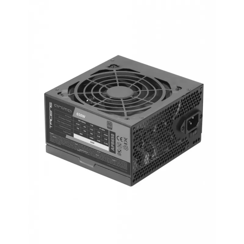 Barošanas bloks TACENS ANIMA APB650 80+ Bronze 650W ATX, viena +12V līnija, modulāri kabeļi