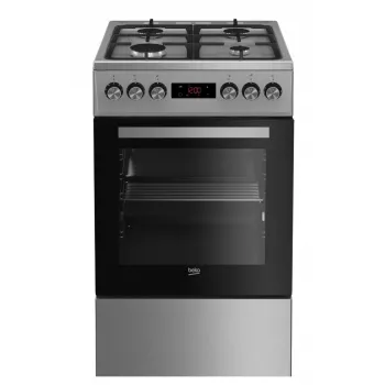 Gāzes-elektriskā plīts BEKO FSM52330DX 5 degļi 60 cm, energoefektivitātes klase A
