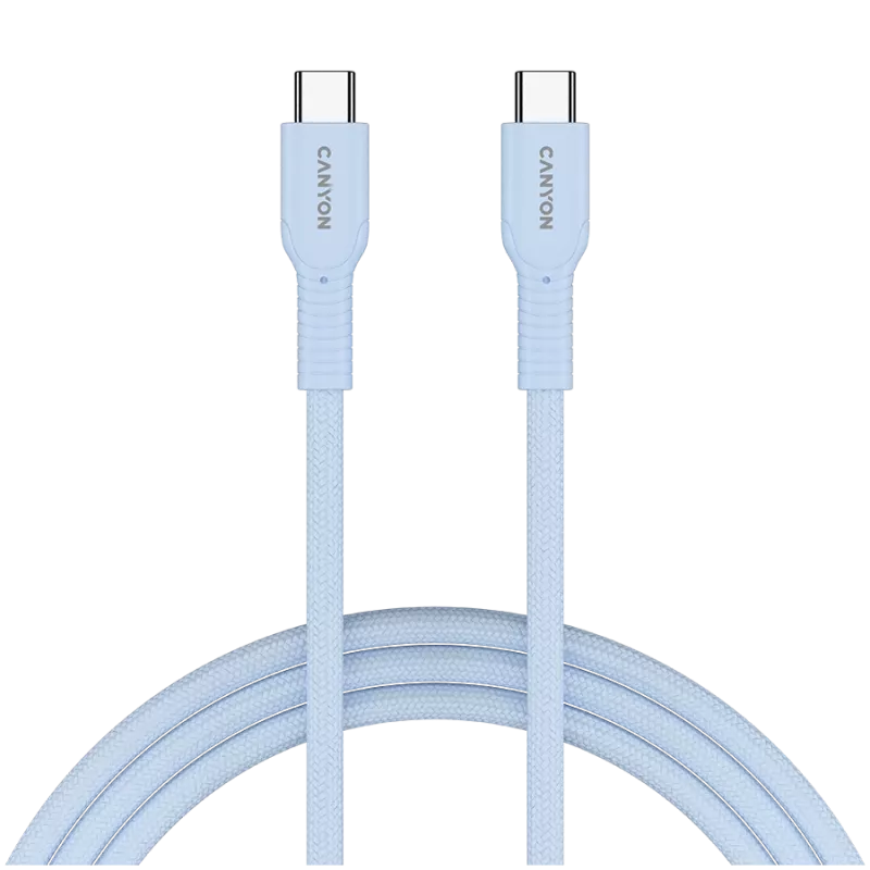 CANYON kabelis OnWire 60CL C-C 60W COLOR Pīts 1m Gaiši zils