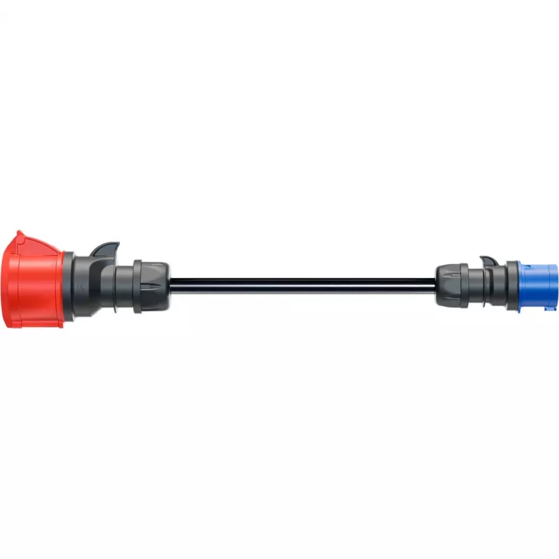 go-e Adapter Gemini flex 22 kW to CEE Zils 16 A - Melns - taisns - taisns - IP55 - 22 kW - 16 A