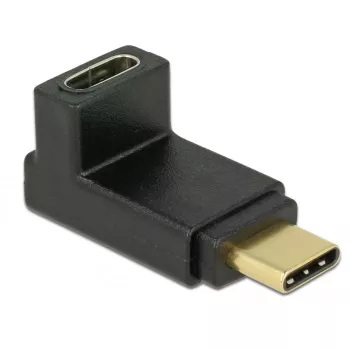 Kabeļu savienotāju adapteris DeLOCK 65914 USB Type-C vīriešu uz sieviešu, melns