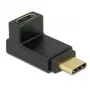 Kabeļu savienotāju adapteris DeLOCK 65914 USB Type-C vīriešu uz sieviešu, melns