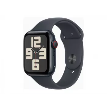 Watch SE GPS + Cellular 44 mm Midnight Aluminium Case ar Midnight Sport Band - M/L