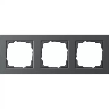 Sienas plāksne GIRA 0213 23 antracīta, bezskrūvju dizains, 80,8×223,4×9,3 mm