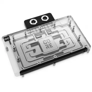 Aizmugurējā plāksne Alphacool Core Alumīnija Hroma Varš Melna 148.5x201.4x34.4mm