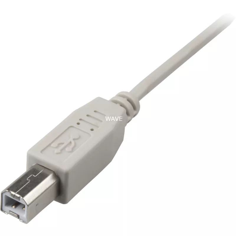USB 2.0 kabelis, USB-A spraudnis > USB-B spraudnis (pelēks, 0,5 metri)