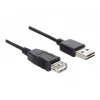 USB kabelis DeLOCK EASY-USB 2.0-A 5m melns
