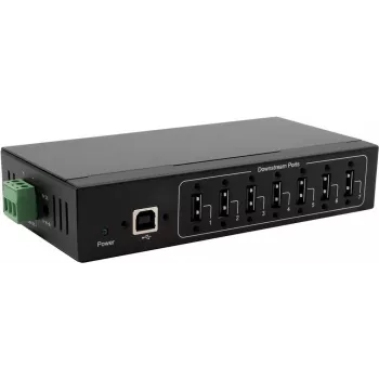 USB centrmezgls Exsys EX-11217HMVS — 7 pieslēgvietu metāla centrmezgls ar 15 kV ESD aizsardzību